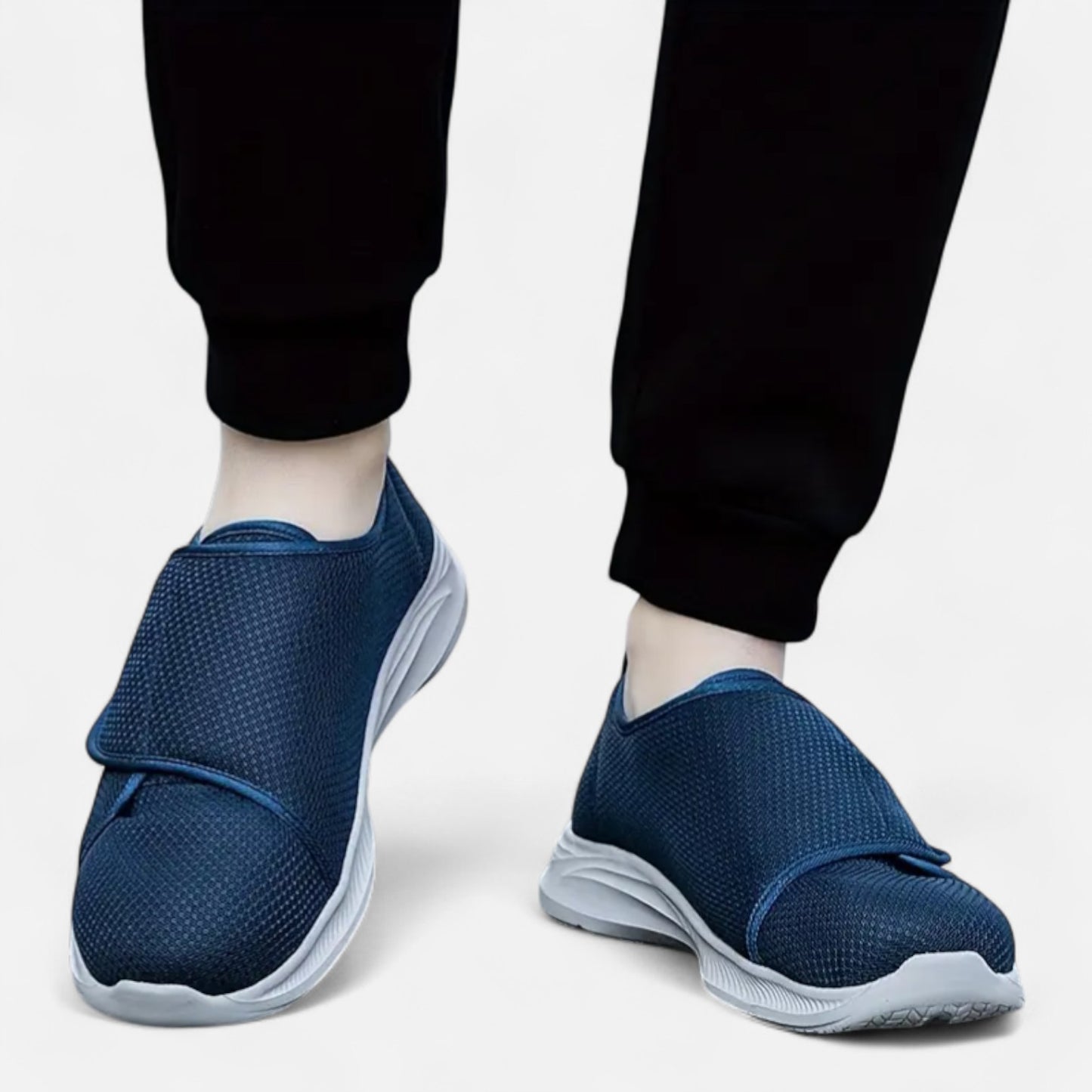 AlignWalk | Men’s Comfort Slip-On Walking Shoes – Adjustable Fit, EVA Sole Support