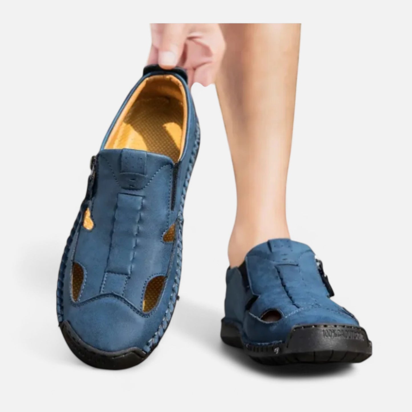 AlignWalk | Men’s Orthopaedic Casual Sandals – Zip Closure, City-to-Beach Comfort