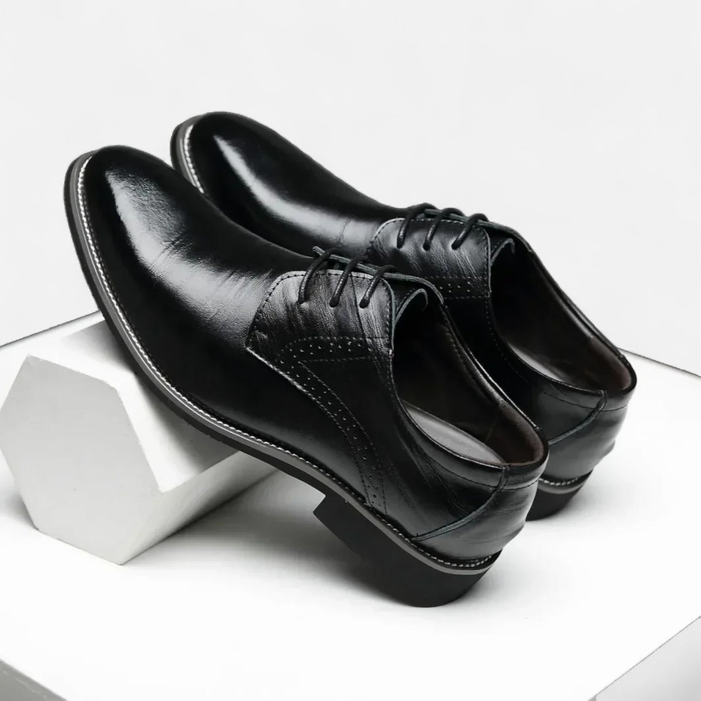 AlignWalk | Men’s Orthopaedic Wingtip Dress Shoes – Classic Lace-Up, Business Comfort