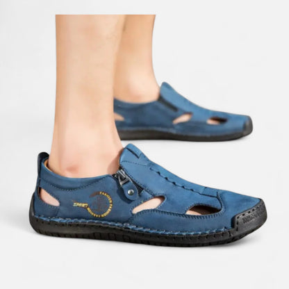 AlignWalk | Men’s Orthopaedic Casual Sandals – Zip Closure, City-to-Beach Comfort