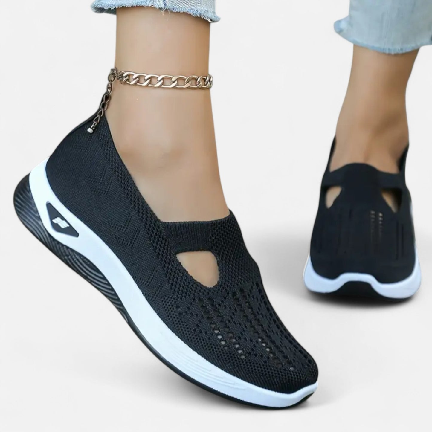AlignWalk | Women’s Knit Slip-On Trainers – Breathable Comfort, Everyday Support