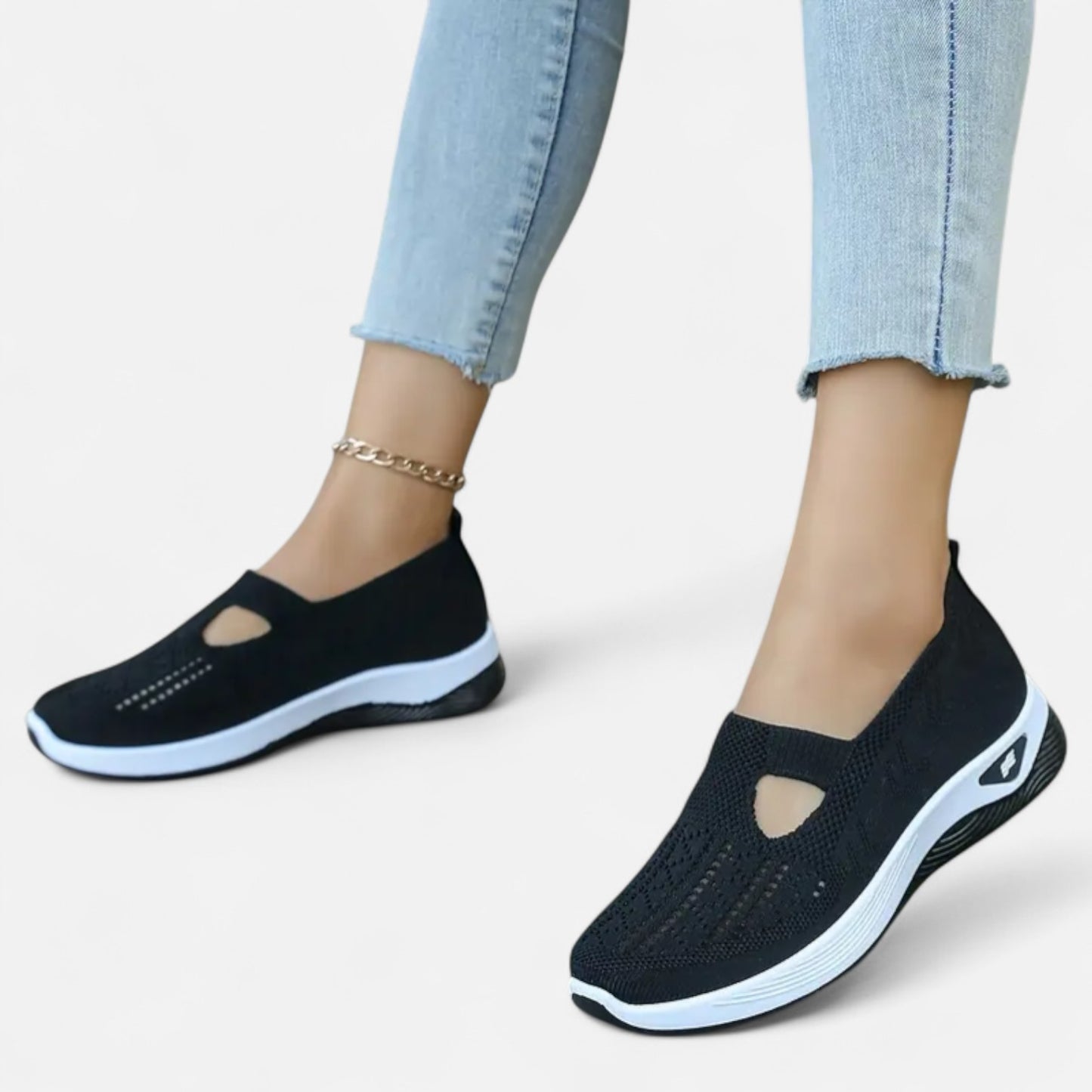 AlignWalk | Women’s Knit Slip-On Trainers – Breathable Comfort, Everyday Support