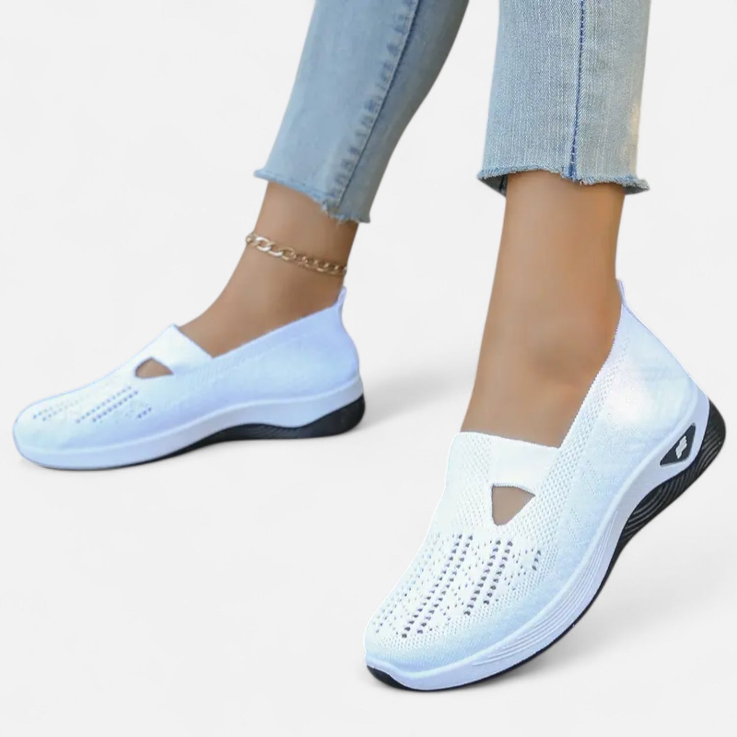 AlignWalk | Women’s Knit Slip-On Trainers – Breathable Comfort, Everyday Support