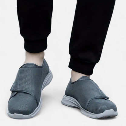 AlignWalk | Men’s Comfort Slip-On Walking Shoes – Adjustable Fit, EVA Sole Support