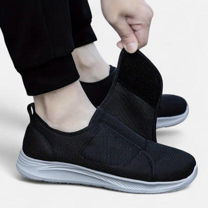 AlignWalk | Men’s Comfort Slip-On Walking Shoes – Adjustable Fit, EVA Sole Support