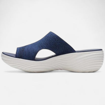 AlignWalk | Women’s Knitted Slide Sandals – Flexible Fit, Active Comfort