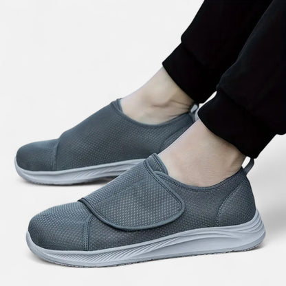 AlignWalk | Men’s Comfort Slip-On Walking Shoes – Adjustable Fit, EVA Sole Support