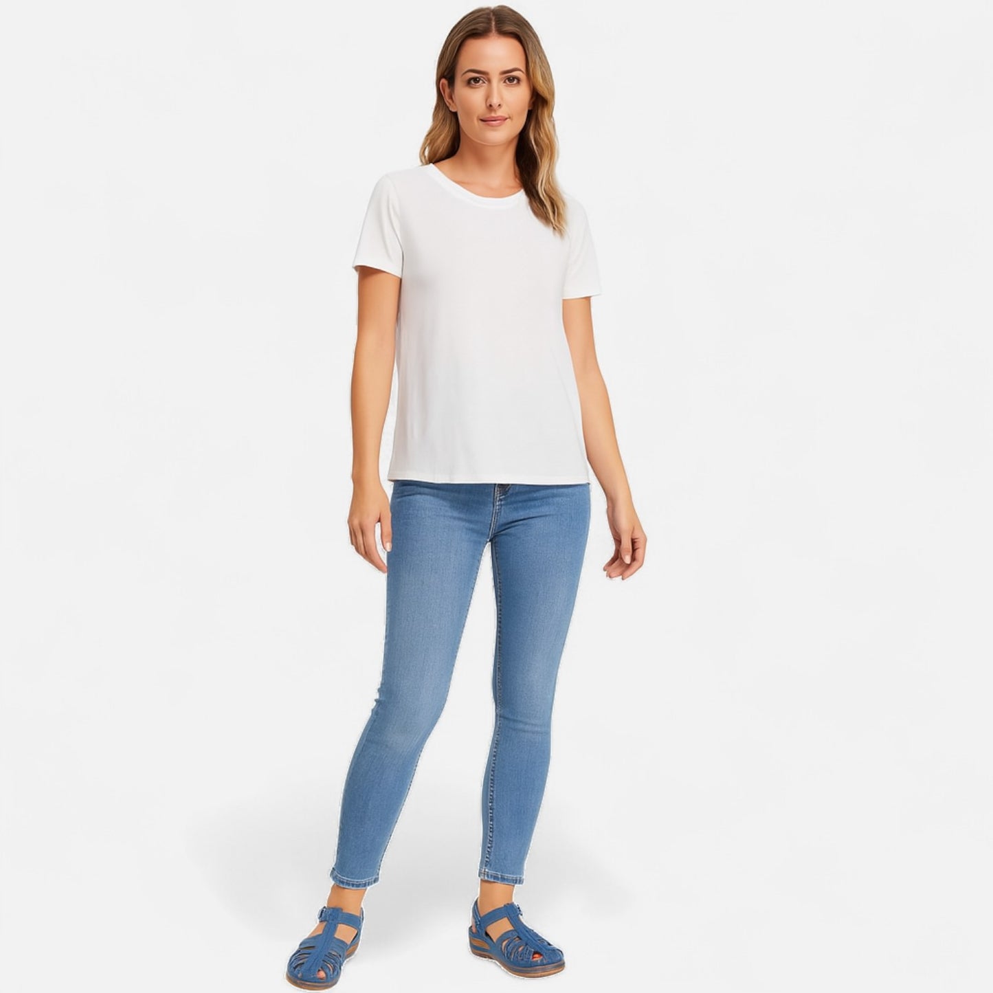 AlignWalk | Women’s Leather Cutout Sandals – Cushioned Wedge, Everyday Breathability