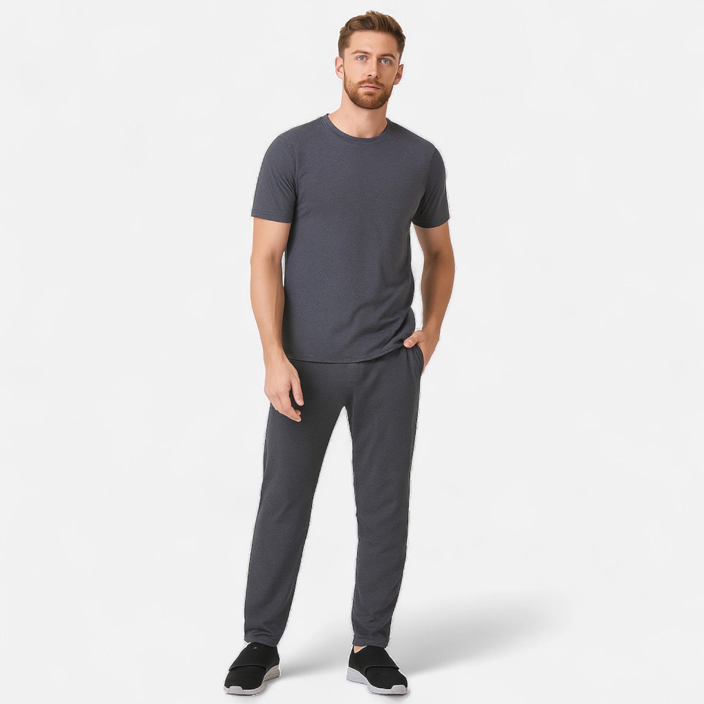 AlignWalk | Men’s Comfort Slip-On Walking Shoes – Adjustable Fit, EVA Sole Support