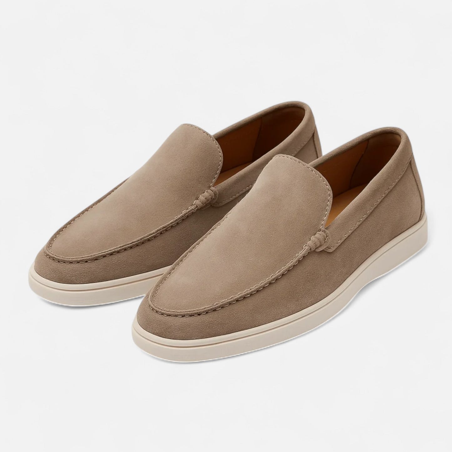 AlignWalk | Men’s Low Suede Loafers – Classic Slip-On, Refined Low Profile
