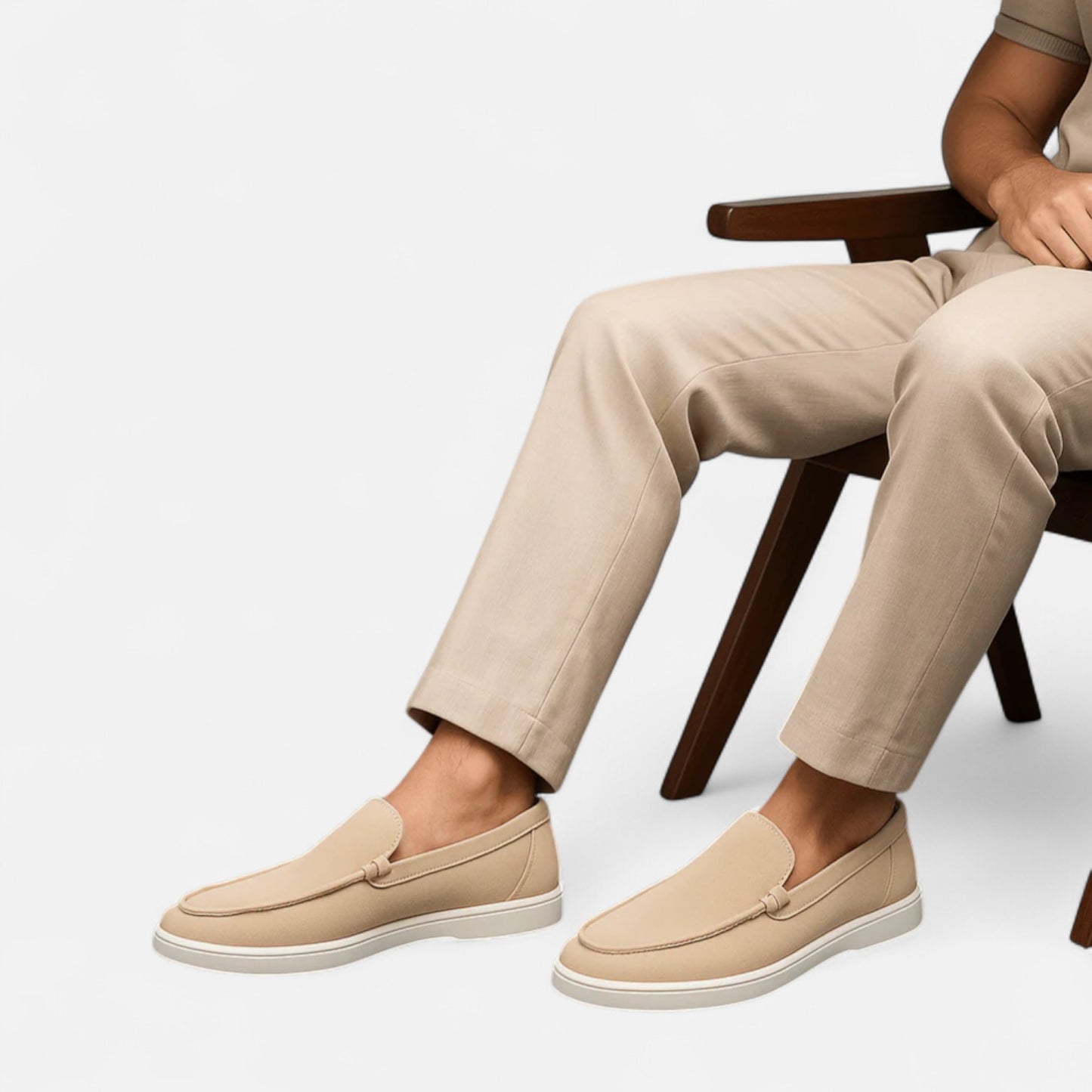 AlignWalk | Men’s Low Suede Loafers – Classic Slip-On, Refined Low Profile