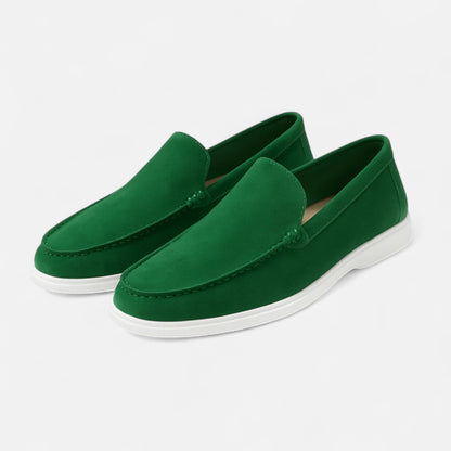 AlignWalk | Men’s Low Suede Loafers – Classic Slip-On, Refined Low Profile