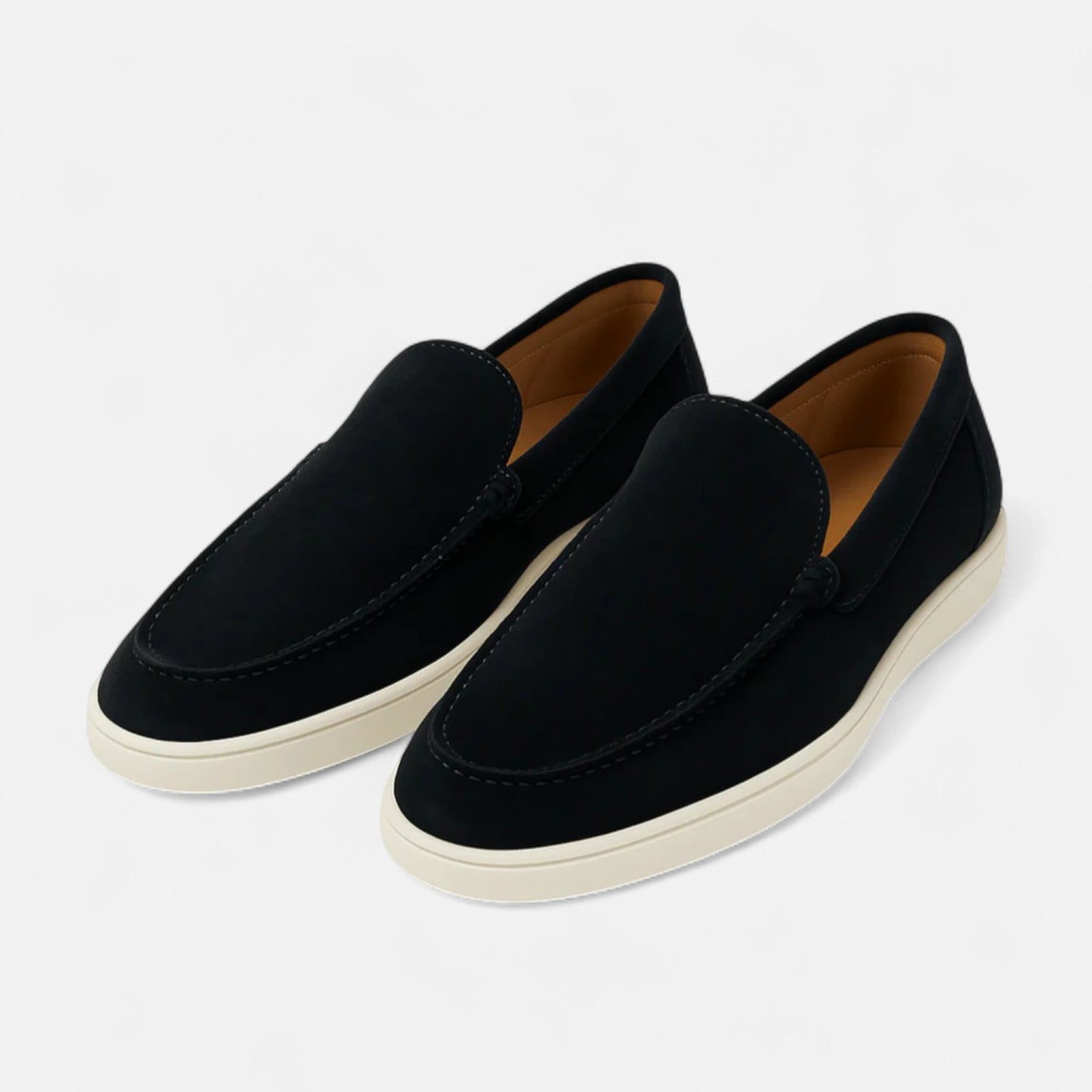 AlignWalk | Men’s Low Suede Loafers – Classic Slip-On, Refined Low Profile