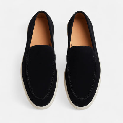 AlignWalk | Men’s Low Suede Loafers – Classic Slip-On, Refined Low Profile
