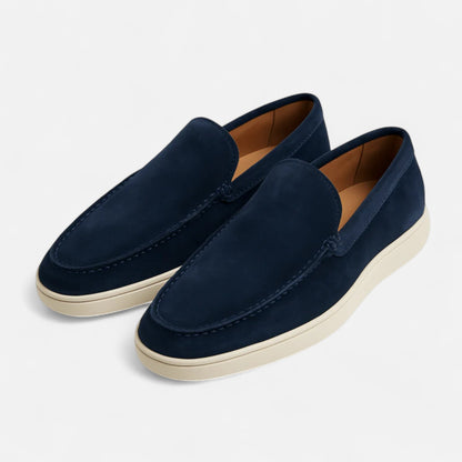 AlignWalk | Men’s Low Suede Loafers – Classic Slip-On, Refined Low Profile