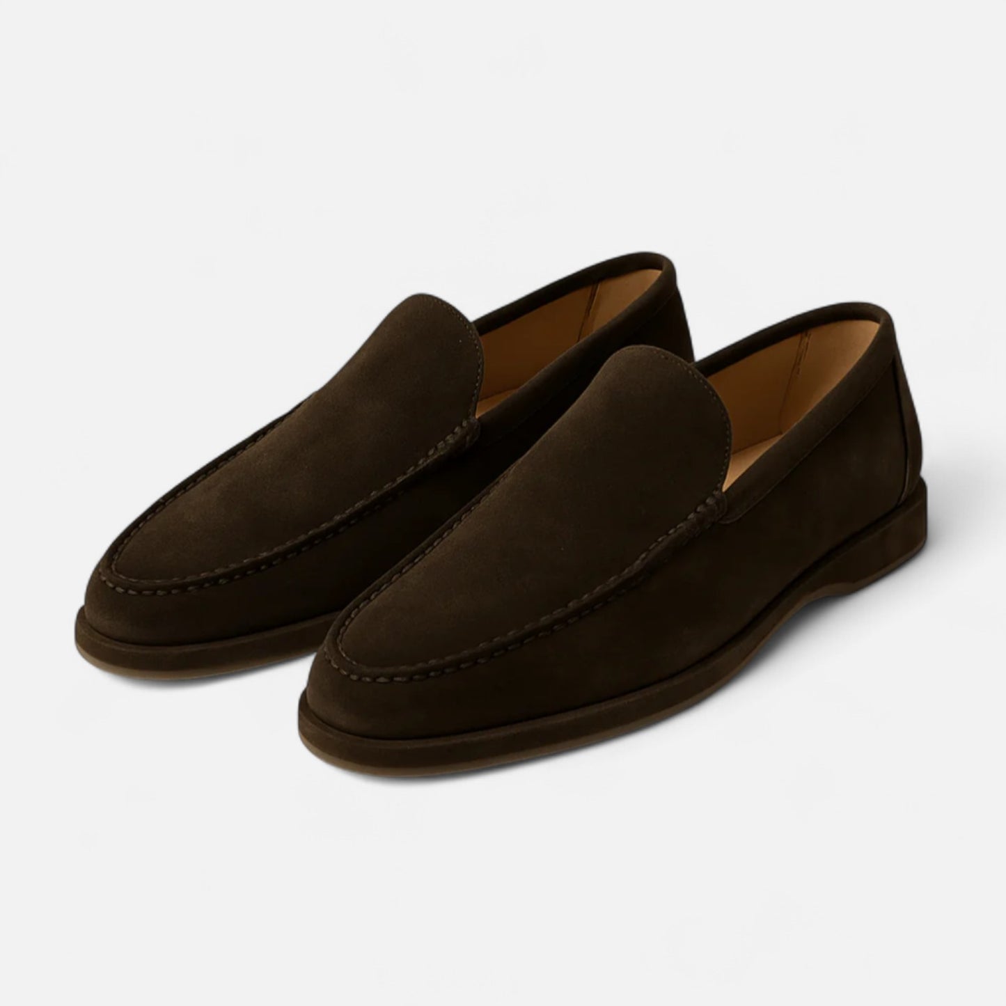 AlignWalk | Men’s Low Suede Loafers – Classic Slip-On, Refined Low Profile
